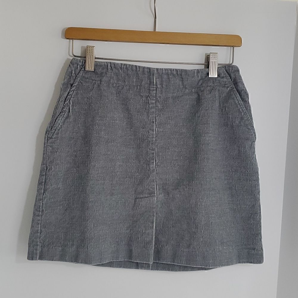 Esprit Grey Corduroy Mini Skirt with Pockets Size Small
